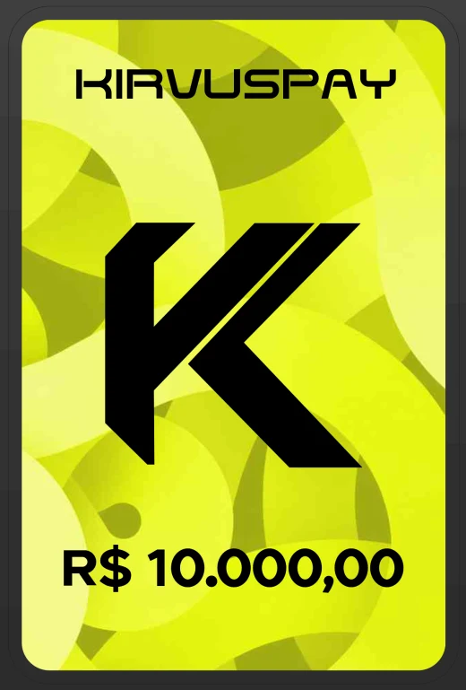 Placa R$ 10.000,00 em vendas na KIRVUSPAY